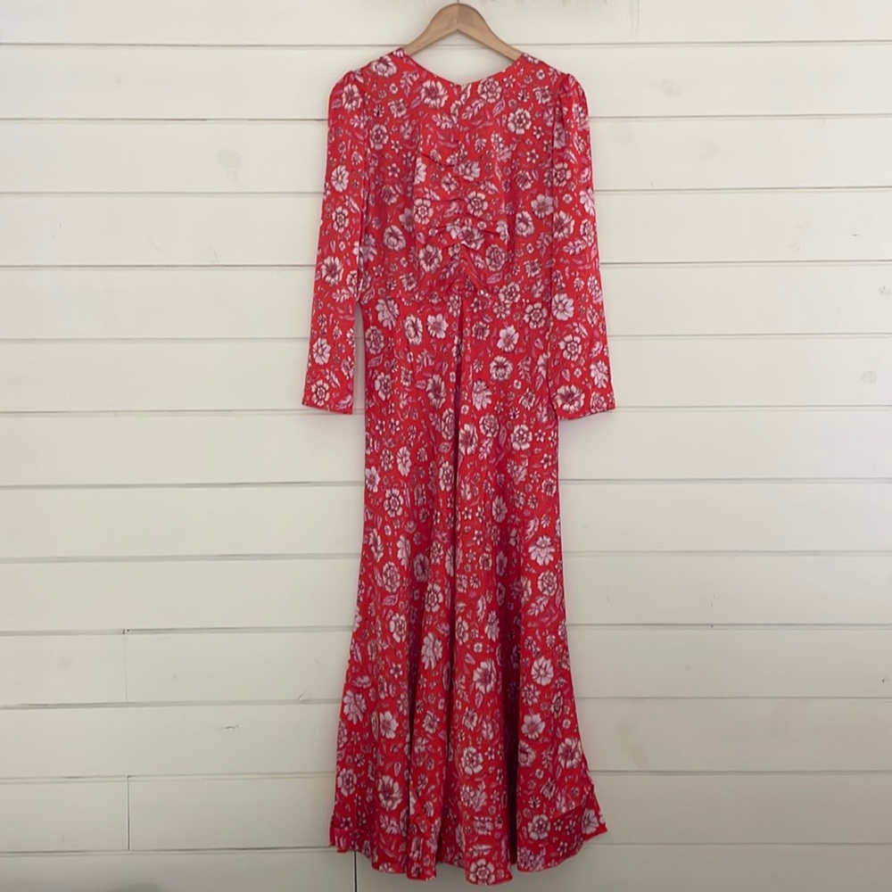 J. Crew Satin Poppy Puff Sleeve Dress size 12